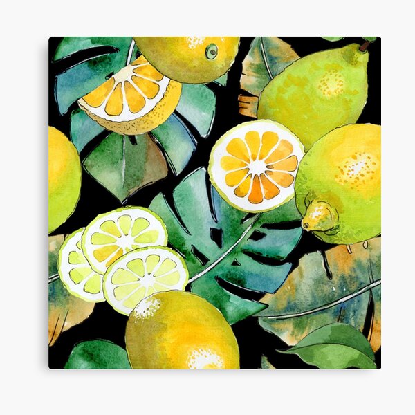 Item preview, Citrus Fruit on Black designed and sold by GraphicAllusion.