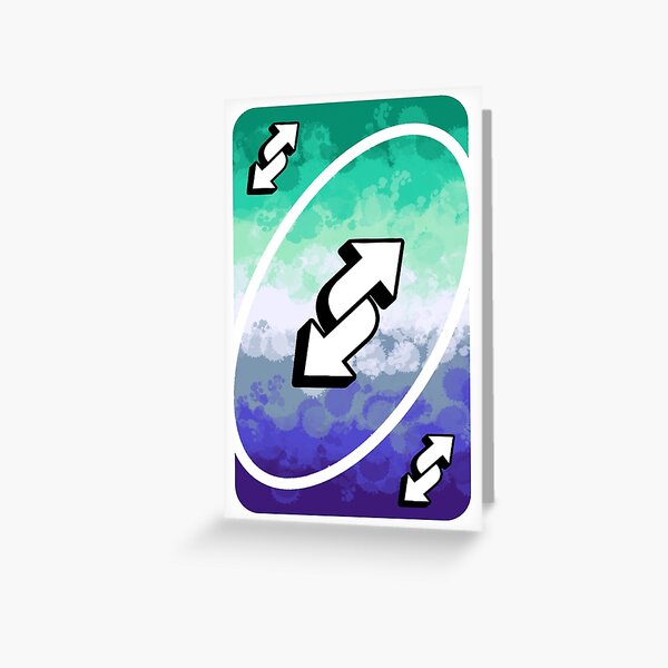 ace pride uno reverse card | Greeting Card