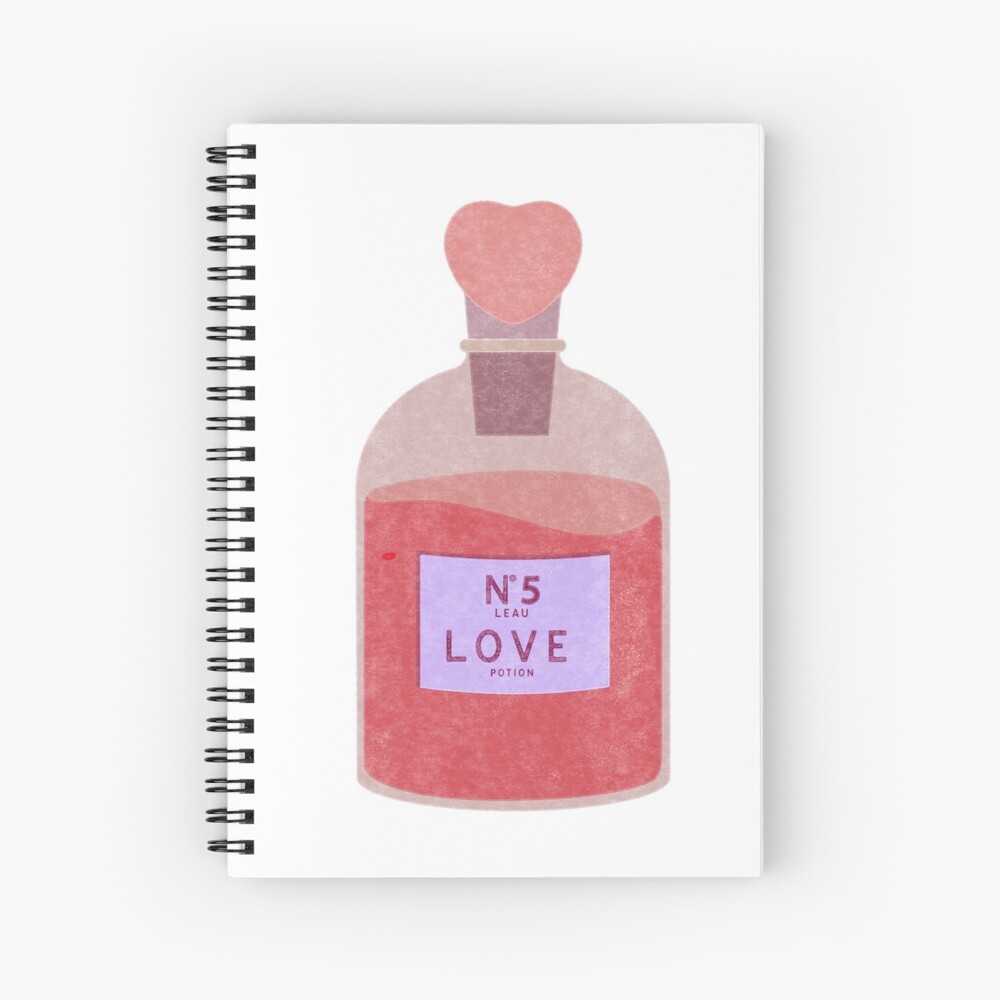 Number 5 Love Potion Perfume Red Heart Funny Cute Cool Meme Emoji Hardcover Journal By Blossomingco Redbubble