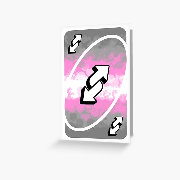 demigirl pride uno reverse card | Greeting Card