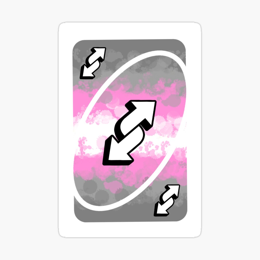 demigirl pride uno reverse card | Greeting Card