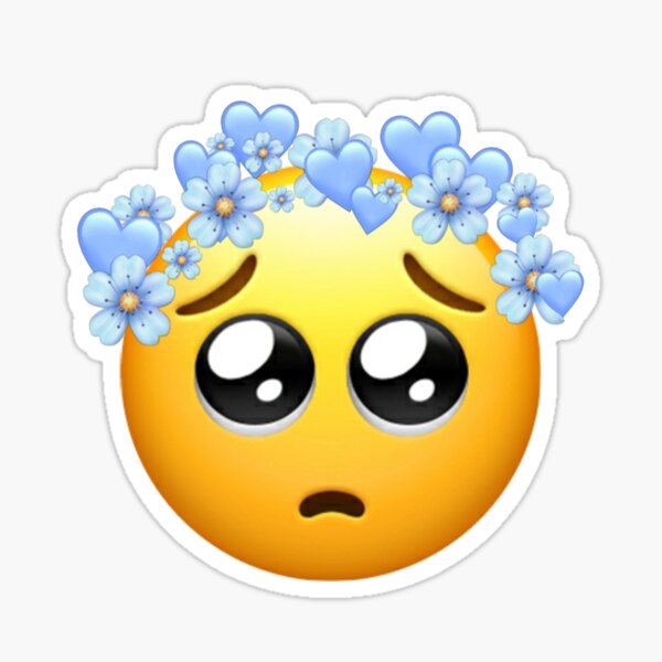 Uwu Emoji Stickers Redbubble - crown emoji roblox