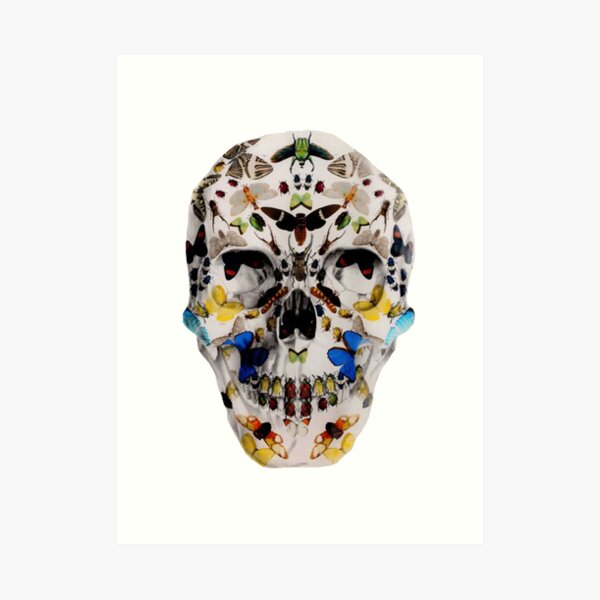 Calavera floral mcqueen Lámina artística
