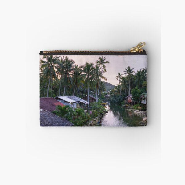 Item preview, Sunrise over rural village in jungle designed and sold by oswaze.