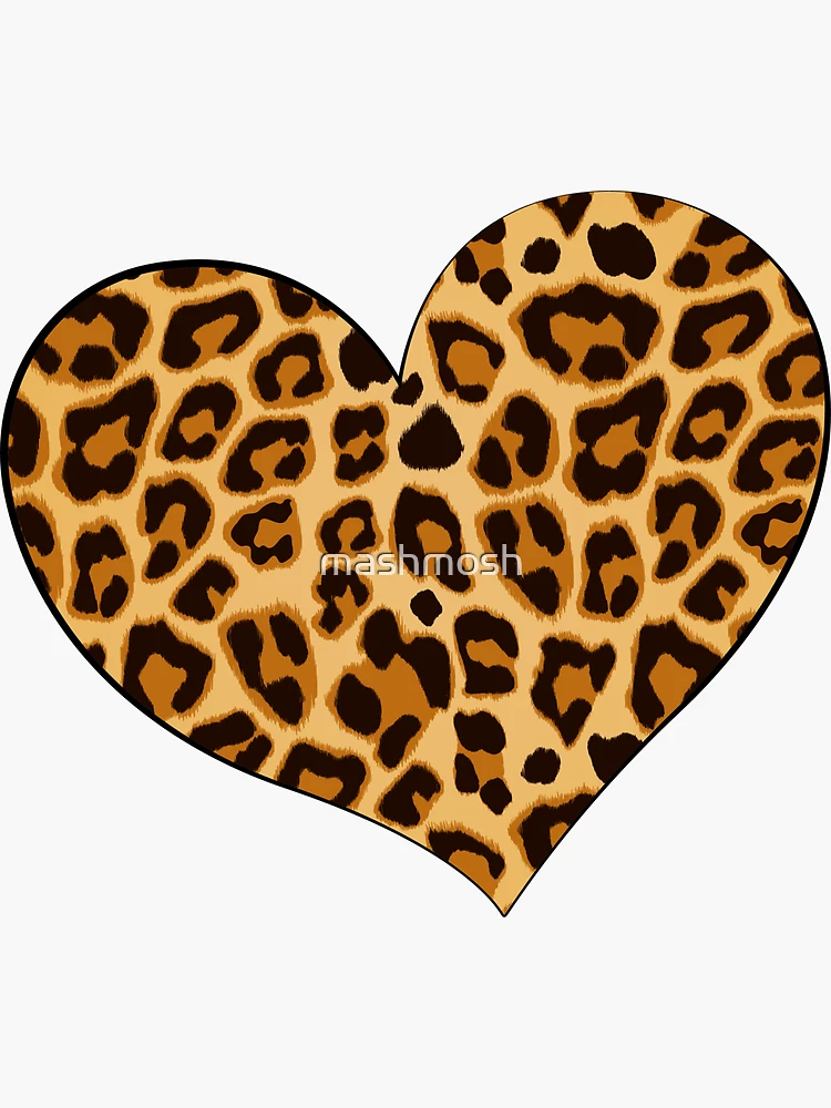Leopard Love Sequin Heart Patch