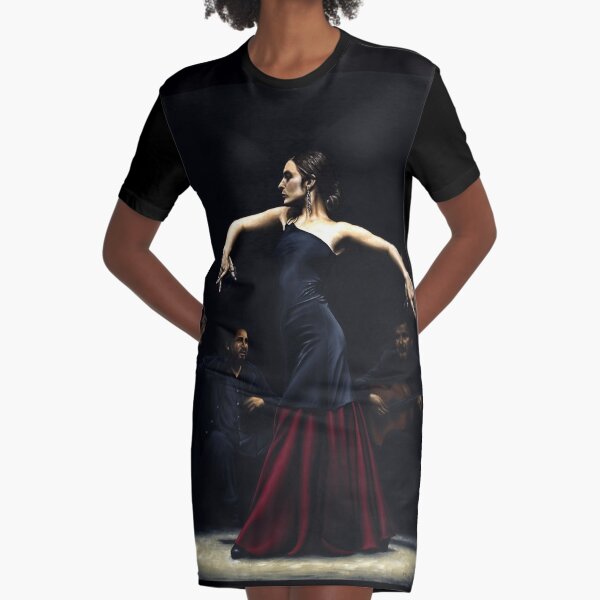Encantado por Flamenco Graphic T-Shirt Dress