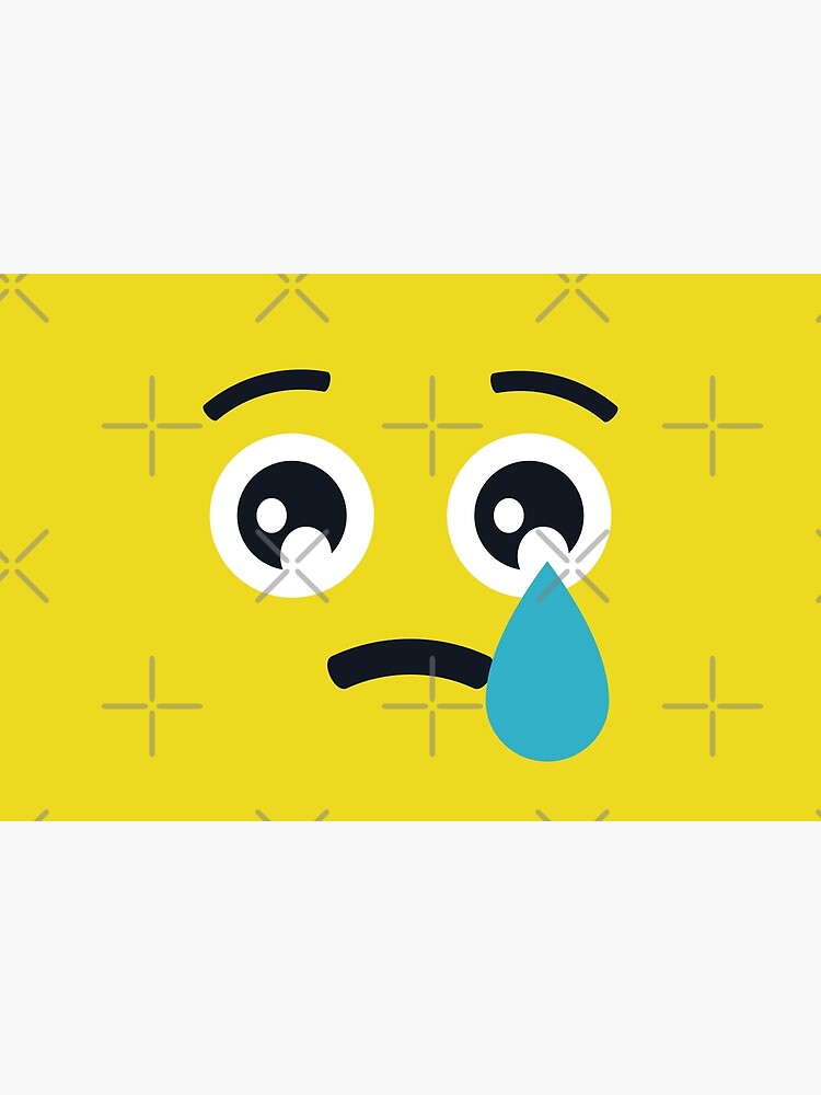 Crying Smiley Tear Teardrop Emoticon Cute And Funny Emoji Poster