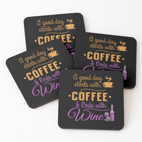 Item preview, A Good Day Starts With Coffee and Ends With Wine designed and sold by simplytldr.