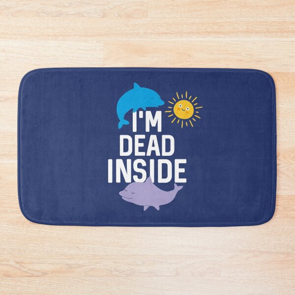 Item preview, I'm dead inside goth pastel dolphins and sunshine pun quote cheerful humor gifts  designed and sold by alenaz.
