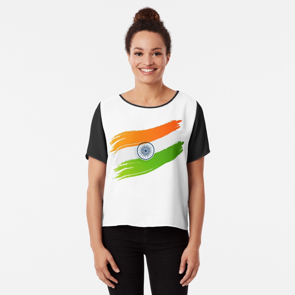 Indian flag t shirt for outlet girls