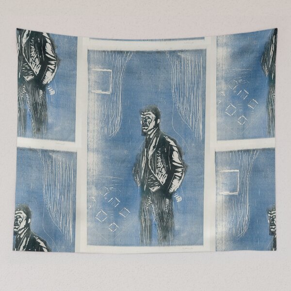 Item preview, Standing man alone by Edvard Munch  designed and sold by Vintage Designs +.