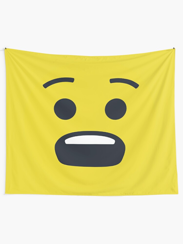 Pained Smiley Face Anguished Confused Emoticon Cute And Funny Emoji Tapestry By Torch Redbubble