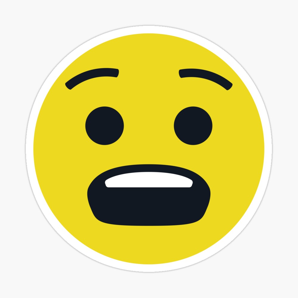 Pained Smiley Face Anguished Confused Emoticon Cute And Funny Emoji Poster By Torch Redbubble