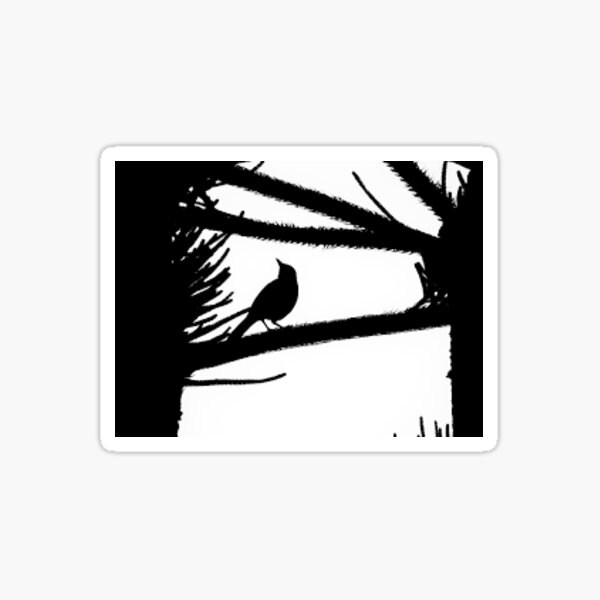 Mr crow on his tree Sticker