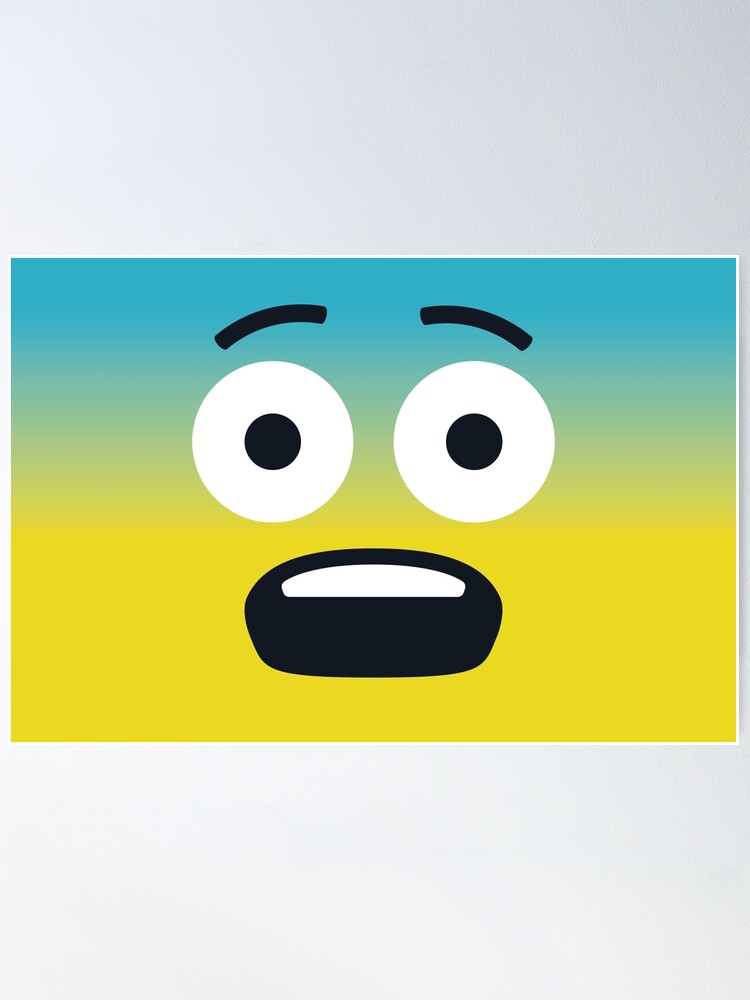 Premium Photo  A surprised look fearful emoji face, scared emoticon,  surprised emotion with pale blue forehead, fee