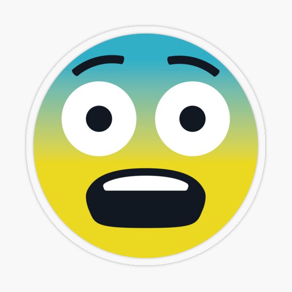 Fearful Face Emoji Stickers Redbubble