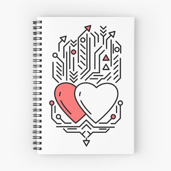 Item preview, Futuristic Tech Hearts Line Art designed and sold by mrhighsky.