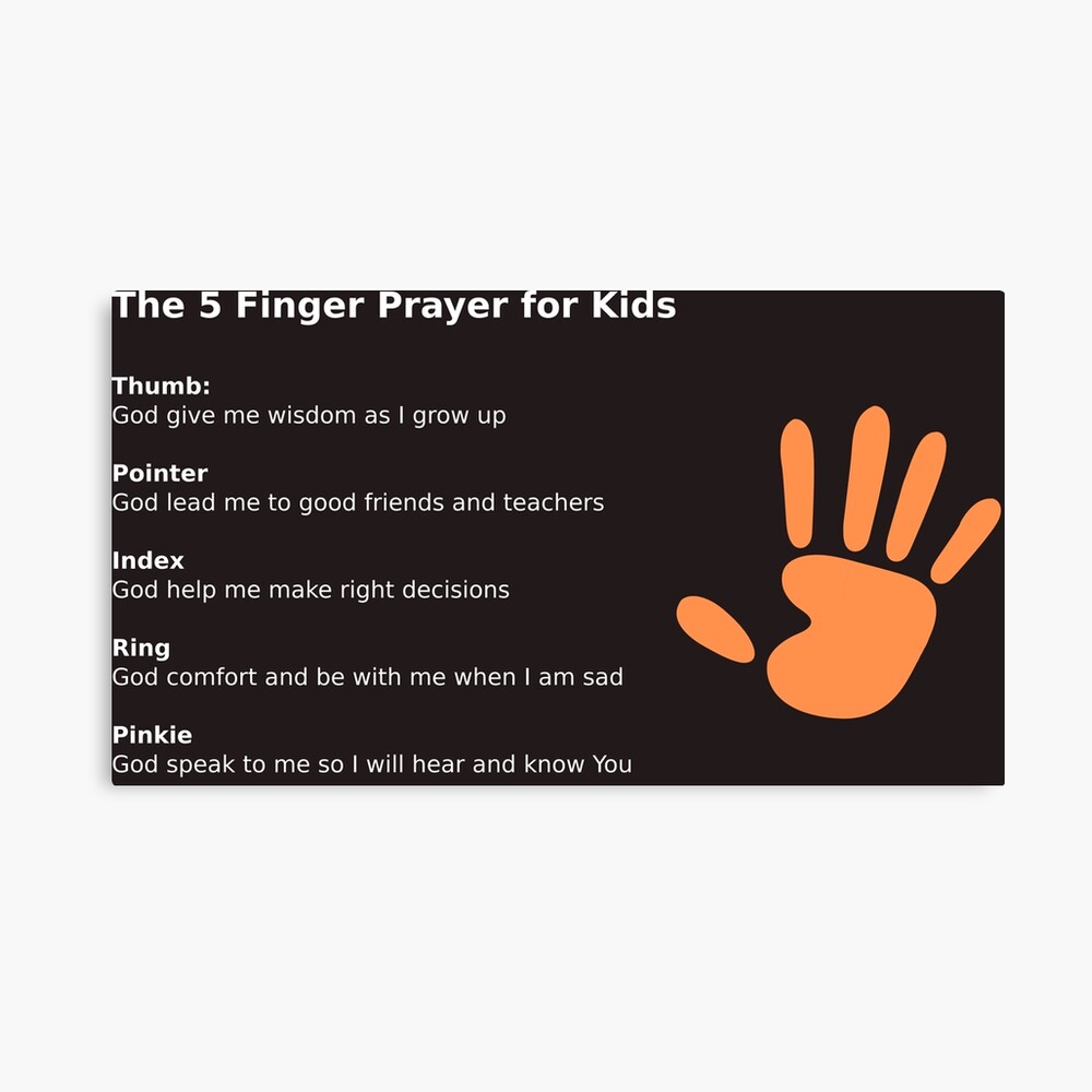 the-5-finger-prayer-for-kids-poster-for-sale-by-mcoololiver-redbubble