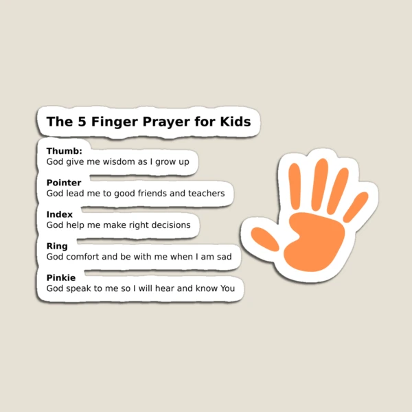 the-5-finger-prayer-for-kids-magnet-for-sale-by-mcoololiver-redbubble