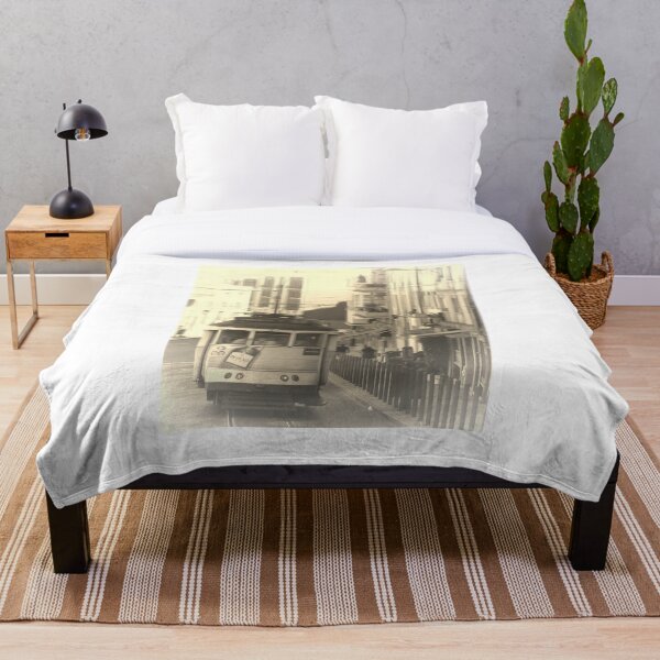 Porto Portugal Street Tram 28 Throw Blanket