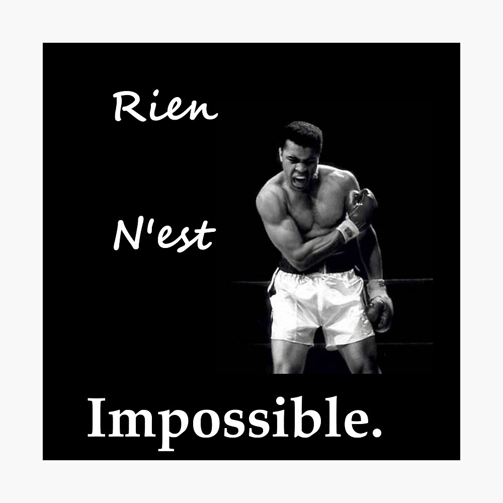 Poster Mohamed Ali Citation Inspirante Par El Farouk Redbubble