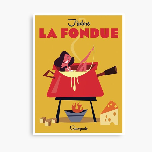 Item preview, J'adore la Fondue poster designed and sold by GAGodel.