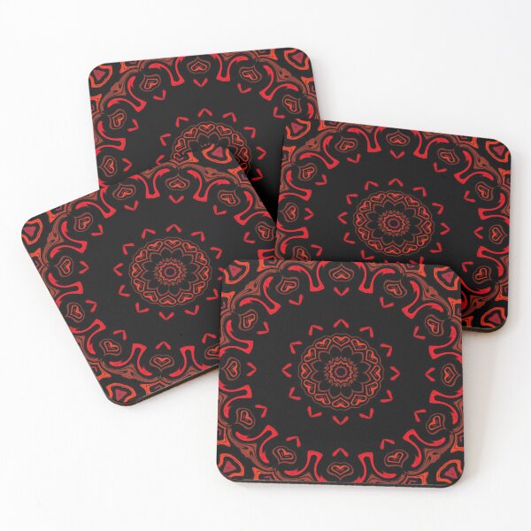 Item preview, Red Camaieu Mandala, motif 1, by Bennydoscope designed and sold by Bennydoscope.