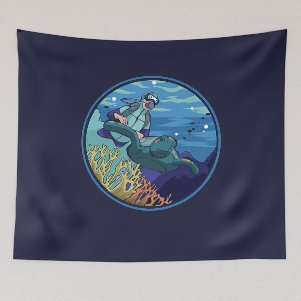 Item preview, Sea turtle, diving, divers designed and sold by DerSenat.
