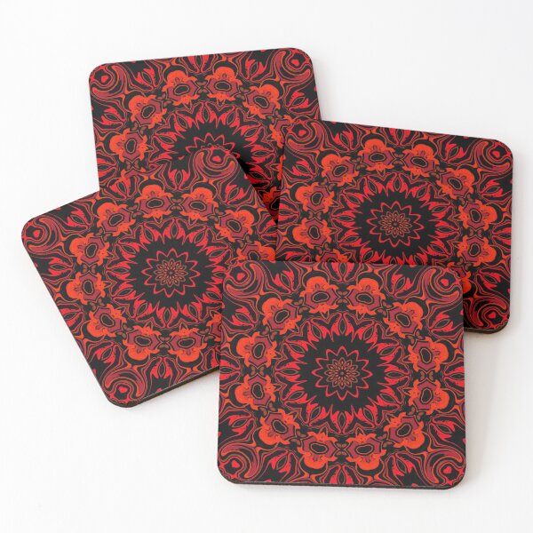Item preview, Red Camaieu Mandala, motif 6, by Bennydoscope designed and sold by Bennydoscope.