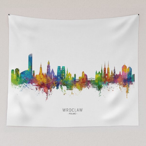 Item preview, Wroclaw Poland Skyline designed and sold by ArtPrints.