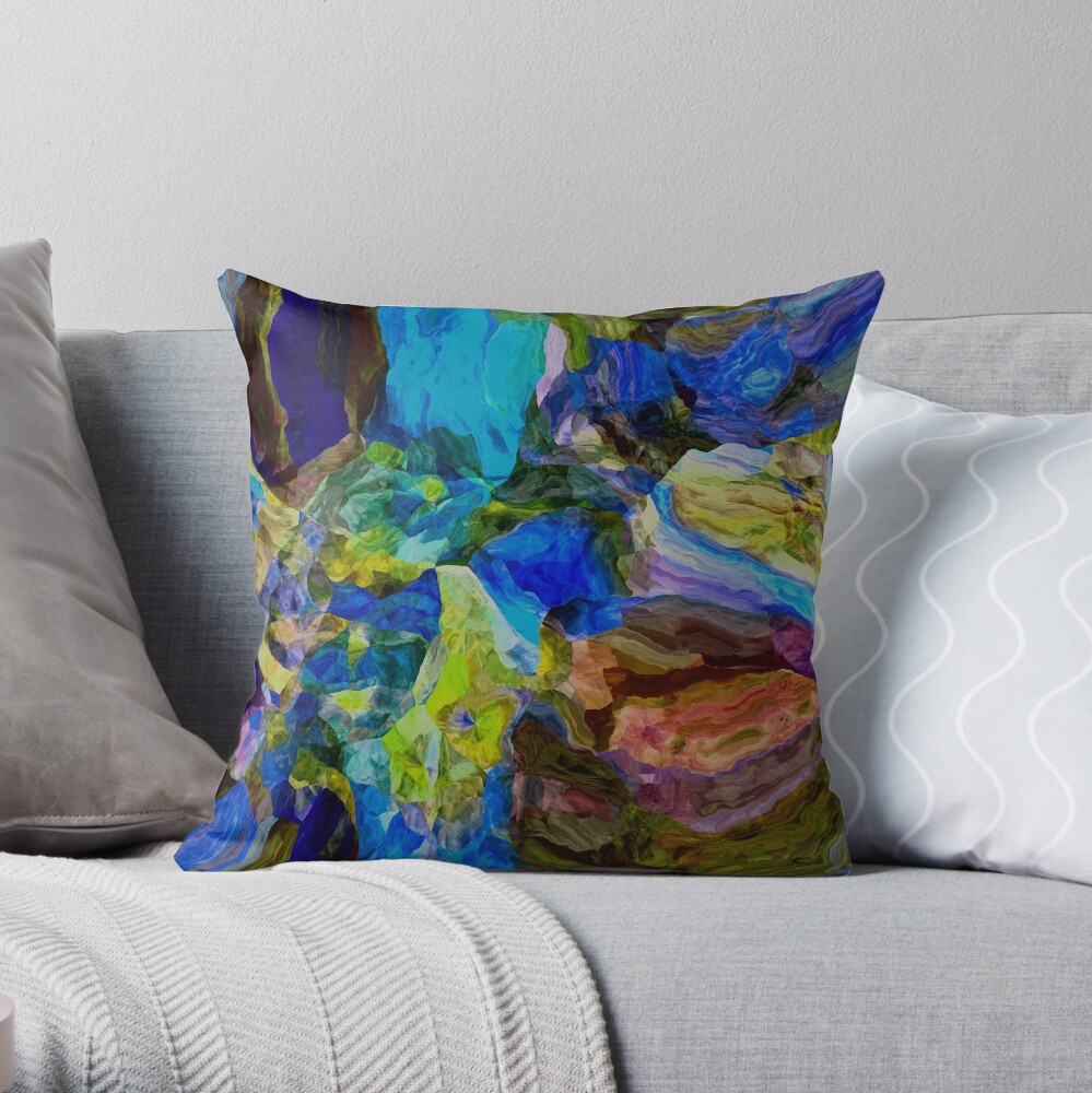 mixed colors Throw Pillow