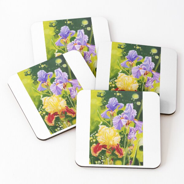 Item preview, iris light, floral pattern, spring designed and sold by bastidecreation.