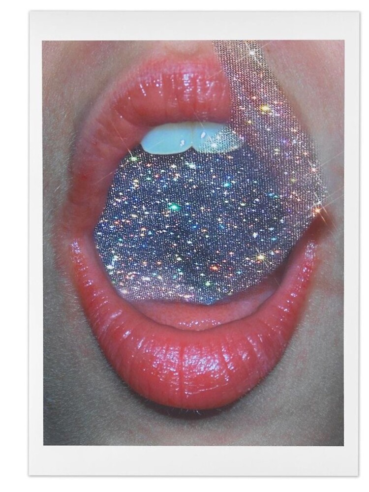 "aesthetic mouth sparkle" Sticker by yasminjbll Redbubble