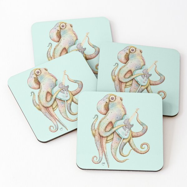 Item preview, POLAH - the axe wielding Octopus (on Aqua) designed and sold by ShorelineSally.