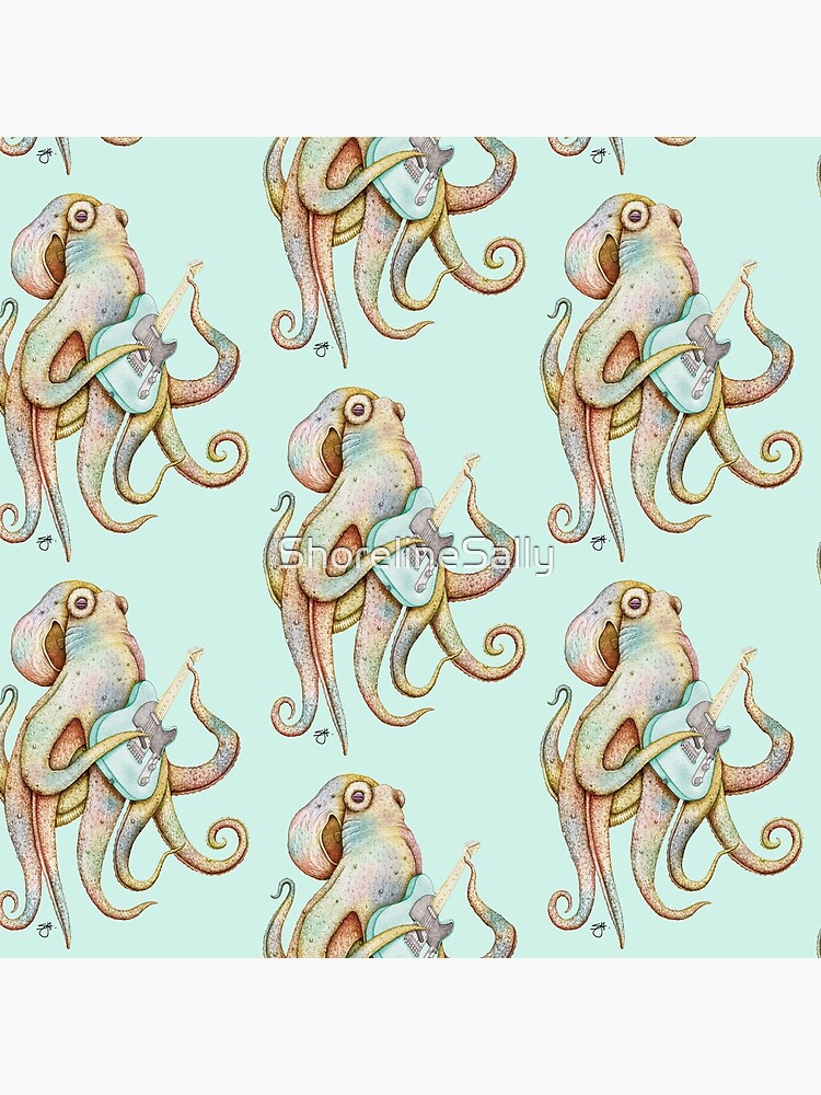 POLAH - the axe wielding Octopus (on Aqua) by ShorelineSally