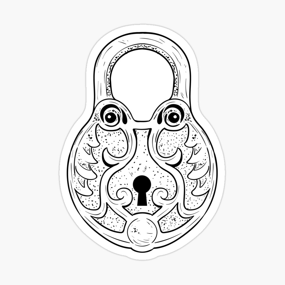 drawing vintage lock