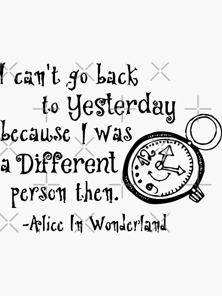 "Alice in Wonderland Quote" Sticker for Sale by animateastory Redbubble
