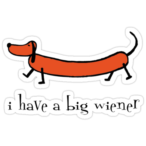 Big Wiener Stickers By Diggity Redbubble