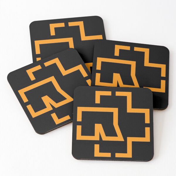rammsteins logo 01 band Industrial Metal Jerman, tour Coasters (Set of 4)