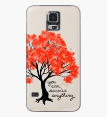 "Du kannst alles überstehen" Baum Hülle & Klebefolie für Samsung Galaxy