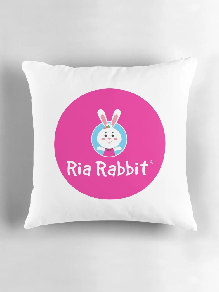 Aperçu 3 sur 4. Coussin avec l'œuvre Logo Ria Rabbit créée et vendue par RiaRabbit.
