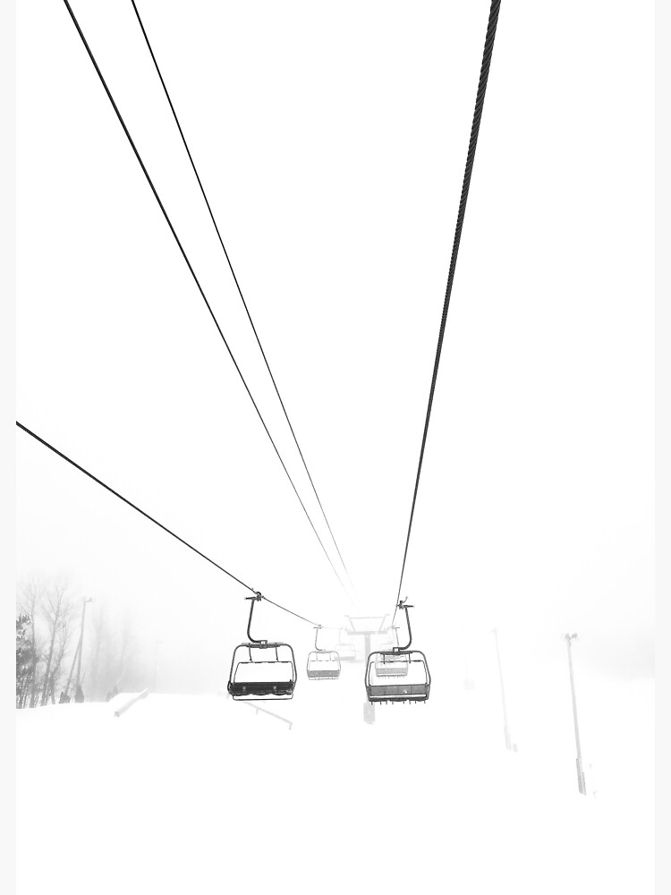 "Ski Cable, Snow, Winter Wall Art, Black and White Art" Sticker for Sale by moderntrend Redbubble