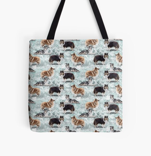The Shetland Sheepdog Sheltie All Over Print Tote Bag