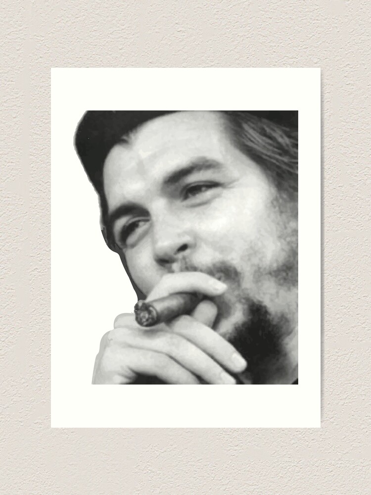 Che Guevara Smoking Cigar Black and White Home Decor Fashion Wall