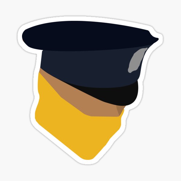 Police Head Stickers Redbubble - mpd chief of police uniform roblox