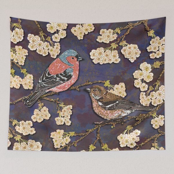 Item preview, Chaffinches in Cherry Blossom designed and sold by lottibrown.