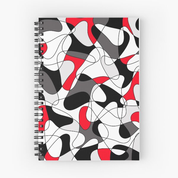 Item preview, Abstract geometric pattern - red, gray, black and white. designed and sold by K.S ART.
