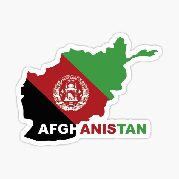 1x STICKER Afghanistan SILHOUETTE BUMPER DECAL MAP FLAG 