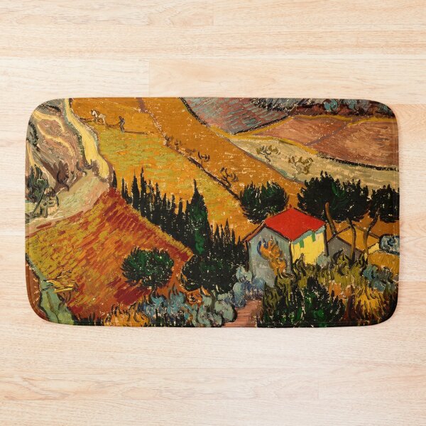 Artikelvorschau, Landschaft mit Haus und Pflüger, von Gogh, Vincent van entworfen und verkauft von Irina Polyanskaya.
