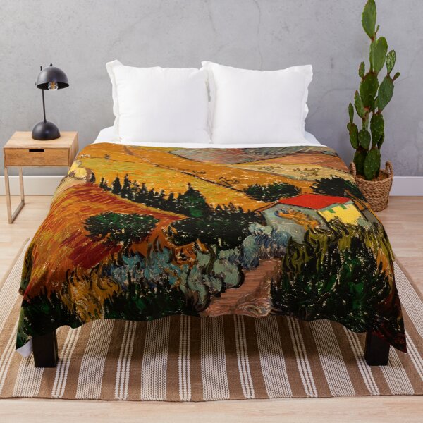Item preview, Landscape with House and Ploughman,by Gogh, Vincent van designed and sold by Irina Polyanskaya.